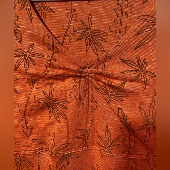 Toad & Co Tabitha Ruched line art organic cotton blend dress Size S - Picture 3 of 9